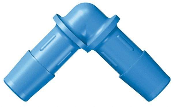 Made in USA - 1/2" Barb, HDPE Single Barbed Tube Elbow - Blue, Male - Eagle Tool & Supply