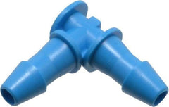 Made in USA - 1/8" Barb, HDPE Single Barbed Tube Elbow - Blue, Male - Eagle Tool & Supply