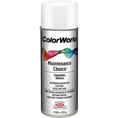 Krylon - White, Gloss, Enamel Spray Paint - 15 to 18 Sq Ft per Can, 16 oz Container, Use on General Industrial Maintenance & Touch-up Work - Eagle Tool & Supply