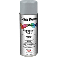 Krylon - Light Machinery Gray, Enamel Spray Paint - 15 to 18 Sq Ft per Can, 16 oz Container, Use on General Industrial Maintenance & Touch-up Work - Eagle Tool & Supply
