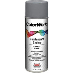 Krylon - Industrial Gray, Enamel Spray Paint - 15 to 18 Sq Ft per Can, 16 oz Container, Use on General Industrial Maintenance & Touch-up Work - Eagle Tool & Supply