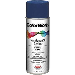 Krylon - Navy Blue, Enamel Spray Paint - 15 to 18 Sq Ft per Can, 16 oz Container, Use on General Industrial Maintenance & Touch-up Work - Eagle Tool & Supply