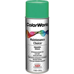 Krylon - Safety Green, Enamel Spray Paint - 15 to 18 Sq Ft per Can, 16 oz Container, Use on General Industrial Maintenance & Touch-up Work - Eagle Tool & Supply