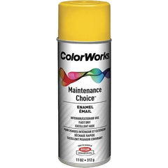 Krylon - Safety Yellow, Enamel Spray Paint - 15 to 18 Sq Ft per Can, 16 oz Container, Use on General Industrial Maintenance & Touch-up Work - Eagle Tool & Supply
