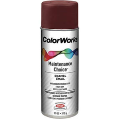 Krylon - Walnut Brown, Enamel Spray Paint - 15 to 18 Sq Ft per Can, 16 oz Container, Use on General Industrial Maintenance & Touch-up Work - Eagle Tool & Supply