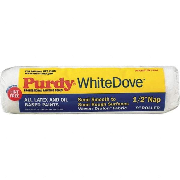 Purdy - 1/2" Nap, 9" Wide Paint General Purpose Roller Cover - Semi-Rough Texture, Dralon - Eagle Tool & Supply