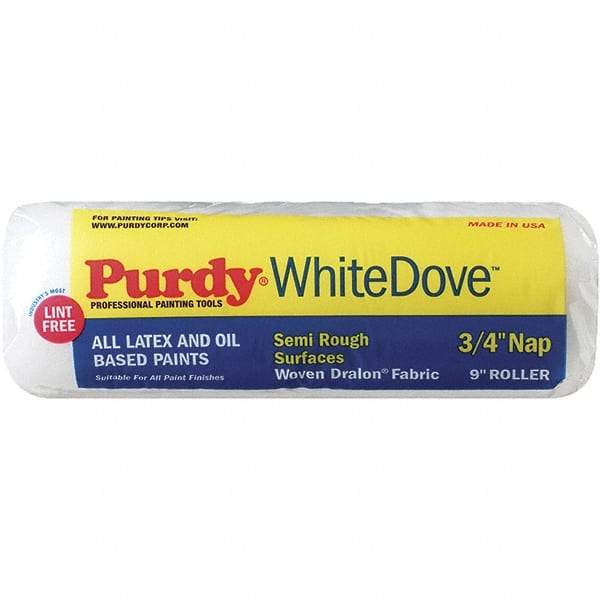 Purdy - 3/4" Nap, 9" Wide Paint General Purpose Roller Cover - Semi-Rough Texture, Dralon - Eagle Tool & Supply