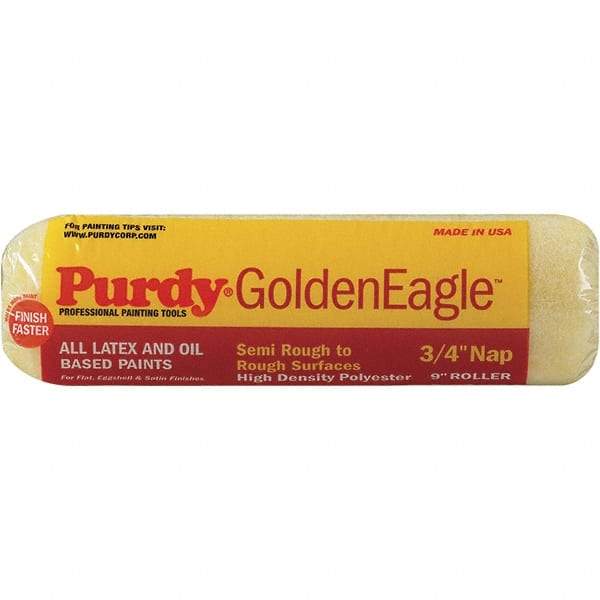 Purdy - 3/4" Nap, 9" Wide Paint General Purpose Roller Cover - Semi-Rough Texture, Synthetic Knit - Eagle Tool & Supply