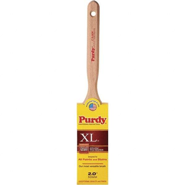 Purdy - 2" Flat Synthetic Sash Brush - 2-11/16" Bristle Length, 6" Wood Handle - Eagle Tool & Supply