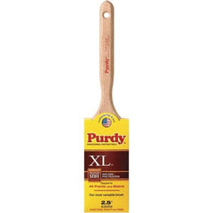 Purdy - 2-1/2" Flat Synthetic Sash Brush - 2-15/16" Bristle Length, 6" Wood Fluted Handle - Eagle Tool & Supply