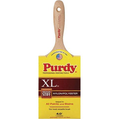 Purdy - 4" Synthetic General Purpose Paint Brush - 3-15/16" Bristle Length, 6" Wood Beavertail Handle - Eagle Tool & Supply