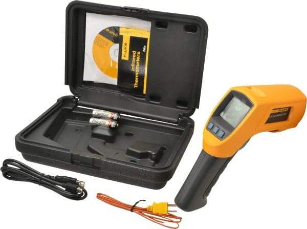 Fluke - -40 to 800°C (-40 to 1472°F) Infrared Thermometer - 50:1 Distance to Spot Ratio - Eagle Tool & Supply