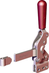 De-Sta-Co - 1,000 Lb Holding Capacity, Vertical Handle, Manual Hold Down Toggle Clamp - 64° Handle Movement, 76° Bar Opening, Solid Bar, Straight Base, Carbon Steel - Eagle Tool & Supply