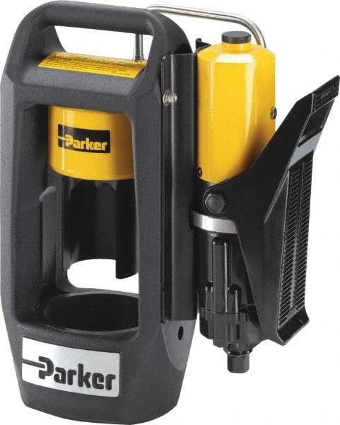 Parker - 3/4" Max Cut Diam, 30 Ton Portable Hose Crimper - 30 sec Cycle, 12" Wide x 15" High x 6" Deep - Eagle Tool & Supply