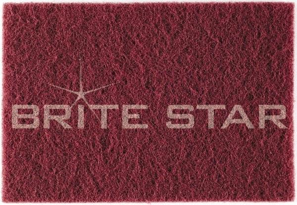 Brite Star - Super Fine Grade Flint Hand Pad - White, 6" Wide x 9" Long, Nonwoven - Eagle Tool & Supply