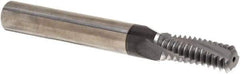Iscar - 5/8-11 UNC, 0.449" Cutting Diam, 3 Flute, Solid Carbide Helical Flute Thread Mill - Internal Thread, 1.14" LOC, 3-1/2" OAL, 1/2" Shank Diam - Eagle Tool & Supply