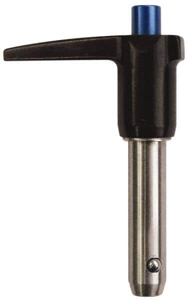 Gibraltar - 3/8" Diam, 2-1/2" Usable Length, L Handle, Quick Release Pin - Grade 4130 Steel, Zinc-Plated Finish - Eagle Tool & Supply