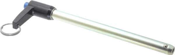 Gibraltar - 1/2" Diam, 6" Usable Length, L Handle, Quick Release Pin - Grade 4130 Steel, Zinc-Plated Finish - Eagle Tool & Supply