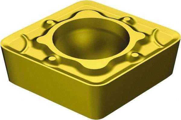 Sandvik Coromant - CCMT431 WM Grade 2015 Carbide Turning Insert - TiCN/Al2O3/TiN Finish, 80° Diamond, 1/2" Inscr Circle, 3/16" Thick, 1/64" Corner Radius - Eagle Tool & Supply