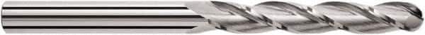 SGS - 20mm Diam, 75mm LOC, 3 Flute Solid Carbide Ball End Mill - Uncoated, Single End, 150mm OAL, 20mm Shank Diam, Spiral Flute - Eagle Tool & Supply