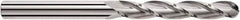 SGS - 14mm Diam, 75mm LOC, 3 Flute Solid Carbide Ball End Mill - AlTiN Finish, Single End, 150mm OAL, 14mm Shank Diam, Spiral Flute - Eagle Tool & Supply