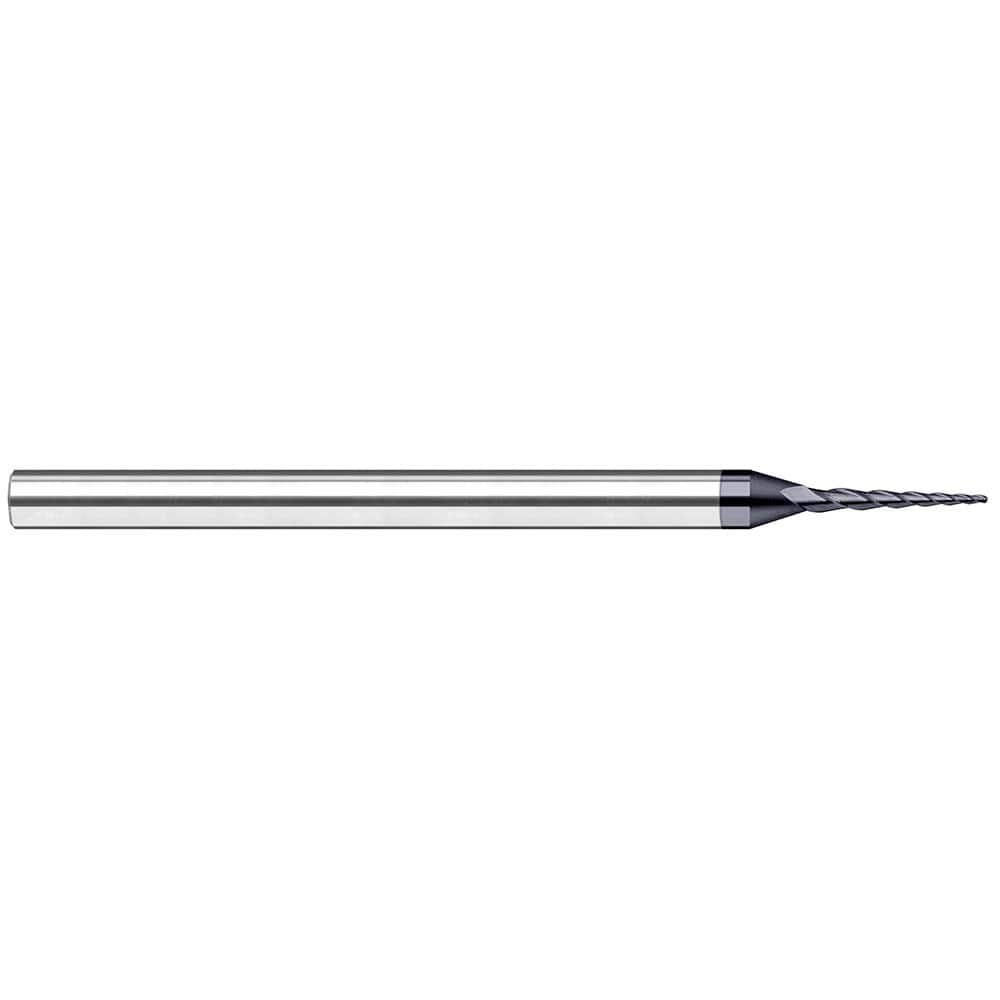 Harvey Tool - 6° per Side 0.09" Small End Diam 0.9" LOC 3-Flute Solid Carbide Tapered Ball End Mill - Exact Industrial Supply