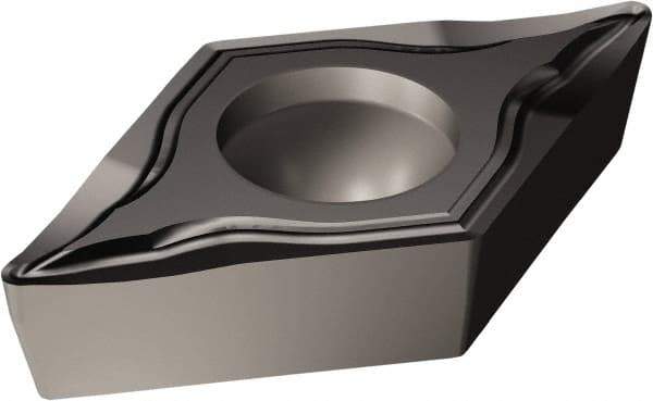 Sandvik Coromant - DCGT32.503 UM Grade 1105 Carbide Turning Insert - TiAlN Finish, 55° Diamond, 3/8" Inscr Circle, 5/32" Thick, 0.1mm Corner Radius - Eagle Tool & Supply