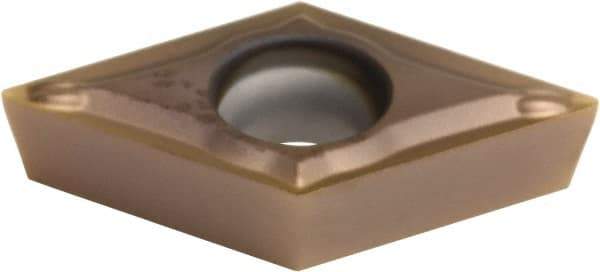 Sumitomo - DCMT21.51 ESU Grade AC530U Carbide Turning Insert - TiAlN/AlCrN Finish, 55° Diamond, 1/4" Inscr Circle, 3/32" Thick, 1/64" Corner Radius - Eagle Tool & Supply