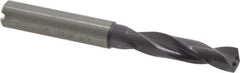 Guhring - 8.8mm 140° Spiral Flute Solid Carbide Screw Machine Drill Bit - FIREX Finish, Right Hand Cut, 47mm Flute Length, 89mm OAL, SU Point, Straight Shank, Through Coolant - Eagle Tool & Supply