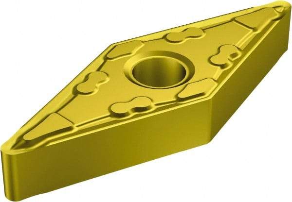 Sandvik Coromant - VNMG331 MF Grade 2015 Carbide Turning Insert - TiCN/AI2O3/TiN Finish, 35° Diamond, 3/8" Inscr Circle, 3/16" Thick, 1/64" Corner Radius - Eagle Tool & Supply