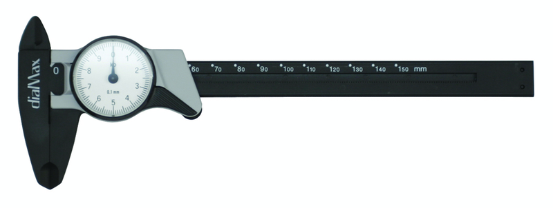 0 - 6 / 0 - 150mm Measuring Range (0.1mm Grad.) - Dial Caliper - #41102 - Eagle Tool & Supply