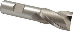Hertel - 1", 1-1/2" LOC, 3/4" Shank Diam, 3-3/4" OAL, 2 Flute, Cobalt Square End Mill - Single End, Uncoated, Spiral Flute, 30° Helix, Centercutting, Right Hand Cut, Right Hand Flute - Eagle Tool & Supply