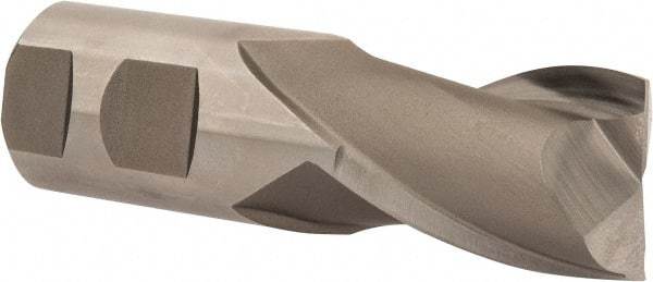 Hertel - 1-1/4", 1-5/8" LOC, 1-1/4" Shank Diam, 4-1/8" OAL, 2 Flute, Cobalt Square End Mill - Single End, Uncoated, Centercutting - Eagle Tool & Supply