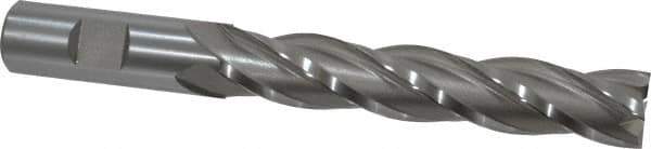 Hertel - 3/4", 4" LOC, 3/4" Shank Diam, 6-1/4" OAL, 4 Flute, Cobalt Square End Mill - Single End, Uncoated, Spiral Flute, 30° Helix, Centercutting, Right Hand Cut, Right Hand Flute - Eagle Tool & Supply
