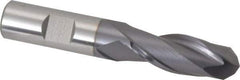 Hertel - 5/8" Diam, 1-5/8" LOC, 2 Flute Cobalt Ball End Mill - TiCN Finish, Single End, 3-3/4" OAL, 5/8" Shank Diam - Eagle Tool & Supply