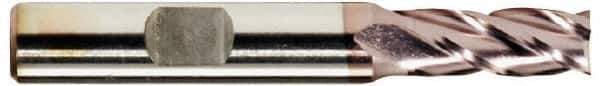 Hertel - 7/8", 1-7/8" LOC, 7/8" Shank Diam, 4-1/8" OAL, 4 Flute, Cobalt Square End Mill - Single End, TiCN Finish, Spiral Flute, 30° Helix, Centercutting, Right Hand Cut, Right Hand Flute - Eagle Tool & Supply