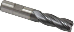 Hertel - 5/8", 1-5/8" LOC, 5/8" Shank Diam, 3-3/4" OAL, 4 Flute, Cobalt Square End Mill - Single End, TiCN Finish, Spiral Flute, 30° Helix, Centercutting, Right Hand Cut, Right Hand Flute - Eagle Tool & Supply