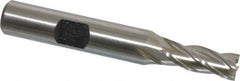 Hertel - 9/32", 3/4" LOC, 3/8" Shank Diam, 2-1/2" OAL, 4 Flute, High Speed Steel Square End Mill - Single End, Uncoated, Spiral Flute, 30° Helix, Centercutting, Right Hand Cut, Right Hand Flute - Eagle Tool & Supply