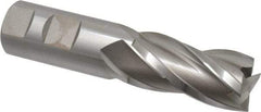 Hertel - 1", 2" LOC, 1" Shank Diam, 4-1/2" OAL, 4 Flute, High Speed Steel Square End Mill - Single End, Uncoated, Spiral Flute, 30° Helix, Centercutting, Right Hand Cut, Right Hand Flute - Eagle Tool & Supply