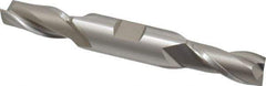 Hertel - 17/32", 1-1/8" LOC, 5/8" Shank Diam, 4-1/2" OAL, 2 Flute, High Speed Steel Square End Mill - Double End, Uncoated, Spiral Flute, 30° Helix, Centercutting, Right Hand Cut, Right Hand Flute - Eagle Tool & Supply