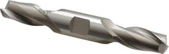 Hertel - 21/32", 1-5/16" LOC, 3/4" Shank Diam, 5" OAL, 2 Flute, High Speed Steel Square End Mill - Double End, Uncoated, Spiral Flute, 30° Helix, Centercutting, Right Hand Cut, Right Hand Flute - Eagle Tool & Supply