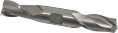 Hertel - 23/32", 1-5/16" LOC, 3/4" Shank Diam, 5" OAL, 2 Flute, High Speed Steel Square End Mill - Double End, Uncoated, Spiral Flute, 30° Helix, Centercutting, Right Hand Cut, Right Hand Flute - Eagle Tool & Supply