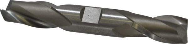 Hertel - 3/4", 1-5/16" LOC, 3/4" Shank Diam, 5" OAL, 2 Flute, High Speed Steel Square End Mill - Double End, Uncoated, Spiral Flute, 30° Helix, Centercutting, Right Hand Cut, Right Hand Flute - Eagle Tool & Supply