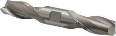 Hertel - 27/32", 1-9/16" LOC, 7/8" Shank Diam, 5-1/2" OAL, 2 Flute, High Speed Steel Square End Mill - Double End, Uncoated, Spiral Flute, Centercutting, Right Hand Cut, Right Hand Flute - Eagle Tool & Supply