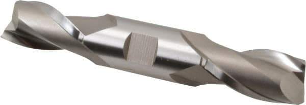 Hertel - 15/16", 1-5/8" LOC, 1" Shank Diam, 5-7/8" OAL, 2 Flute, High Speed Steel Square End Mill - Double End, Uncoated, Spiral Flute, Centercutting, Right Hand Cut, Right Hand Flute - Eagle Tool & Supply