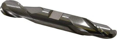 Hertel - 5/8" Diam, 1-1/8" LOC, 2 Flute High Speed Steel Ball End Mill - Uncoated, Double End, 4-1/2" OAL, 5/8" Shank Diam, Spiral Flute - Eagle Tool & Supply