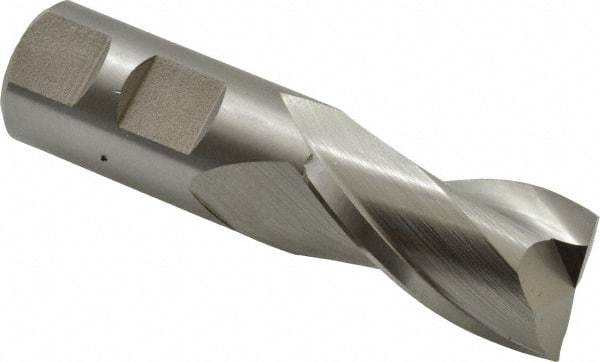 Hertel - 29/32", 1-1/2" LOC, 7/8" Shank Diam, 3-1/2" OAL, 2 Flute, High Speed Steel Square End Mill - Single End, Uncoated, Centercutting - Eagle Tool & Supply