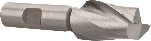 Hertel - 15/16", 1-1/2" LOC, 5/8" Shank Diam, 3-5/8" OAL, 2 Flute, High Speed Steel Square End Mill - Single End, Uncoated, Spiral Flute, 30° Helix, Centercutting, Right Hand Cut, Right Hand Flute - Eagle Tool & Supply
