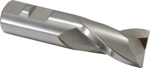 Hertel - 15/16", 1-1/2" LOC, 7/8" Shank Diam, 3-3/4" OAL, 2 Flute, High Speed Steel Square End Mill - Single End, Uncoated, Centercutting - Eagle Tool & Supply