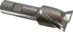 Hertel - 1-1/4", 1-1/2" LOC, 3/4" Shank Diam, 3-7/8" OAL, 2 Flute, High Speed Steel Square End Mill - Single End, Uncoated, Spiral Flute, 30° Helix, Centercutting, Right Hand Cut, Right Hand Flute - Eagle Tool & Supply
